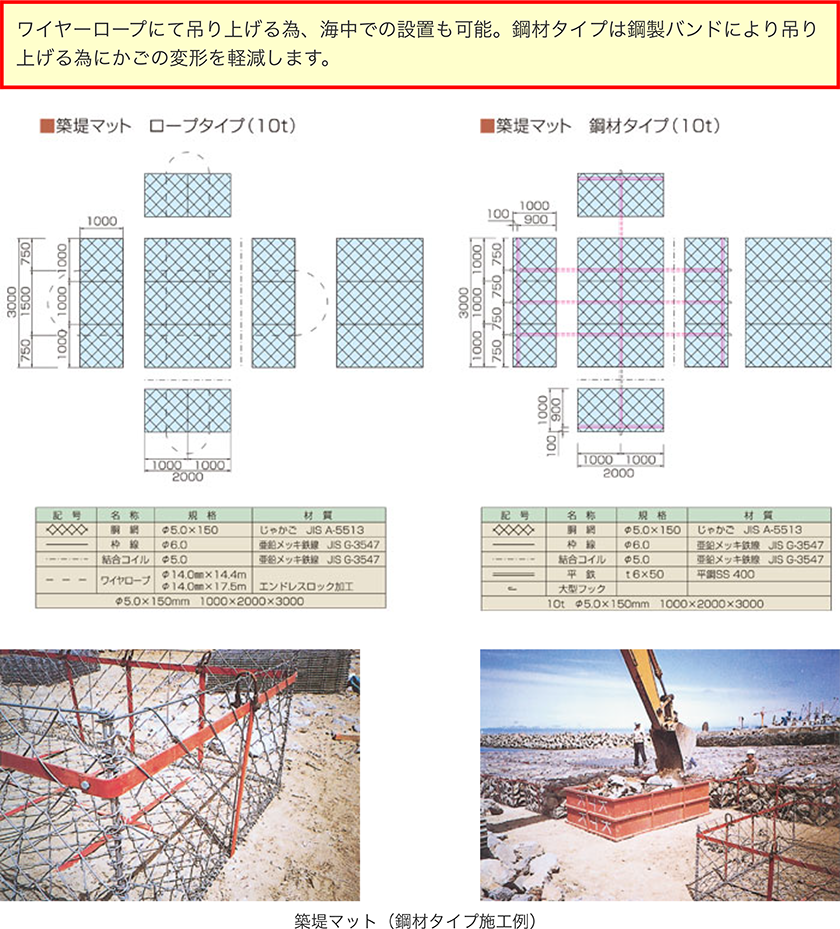 築堤マット画像