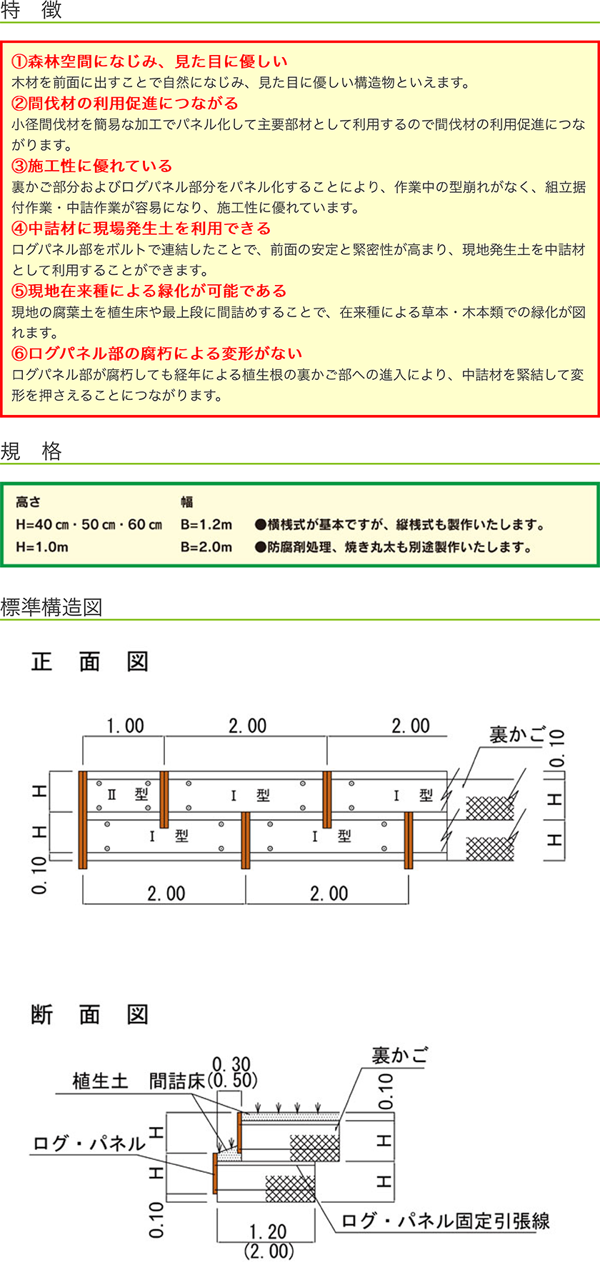 ログパネルかご画像